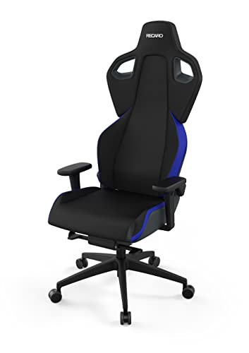 RECARO Exo Racing Blue | Ergonomischer, hochwertiger Gaming Stuhl | Mit stufenloser Einstellung über Handräder | Made in Germany | Auch als Bürostuhl | TÜV Zertifiziert