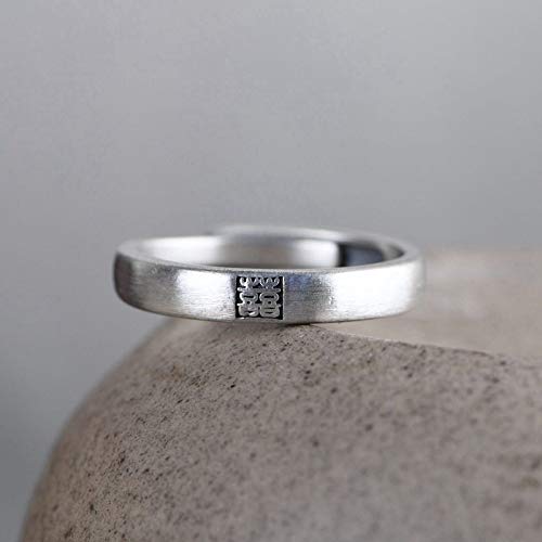 Verstellbarer Ring für Frauen – mattierter doppelter Glücks-Öffnungsschmuck S925-Ring, verstellbarer Öffnungsring, minimalistischer Ring, Eheringe, Ewigkeitsring, Geschenk für Frauen und Mädchen