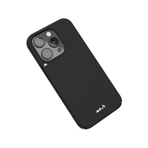 Mous Schutzhülle für iPhone 15 Pro Max, MagSafe-kompatibel, superdünn, magnetische Handyhülle, Schwarz