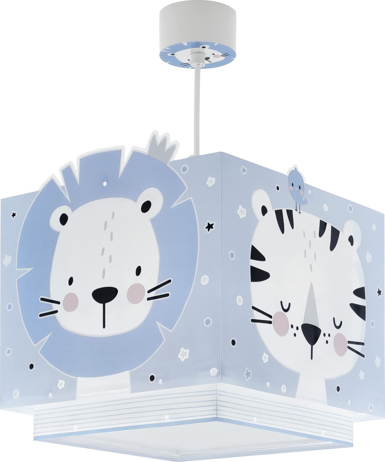 Dalber kinderlampe Pendelleuchte Hängelampe Baby Jungle Tiere Dschungeltiere, Kunststoff, Blau