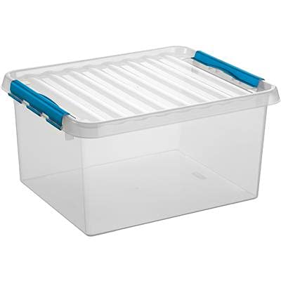 Sunware Q-Line Box - 36 Liter - 500 x 400 x 260mm - transparent/blau