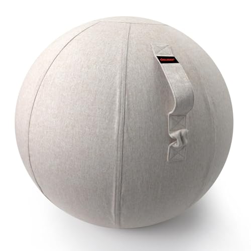 Deuser Ballbezug aus Kaschmirimitat, 55/65/75 cm, Schutzhülle für Gymnastikball, Rutschfester Ballschutz für Sitzball (65cm)