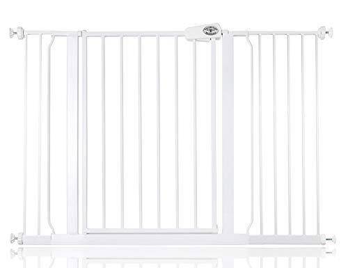 Bettacare Einfach locker Gate Druck ausgestattet Türschutzgitter 75cm - 148cm (120.3cm - 128.3cm, Weiß)