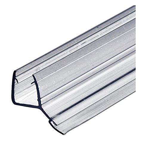 Gedotec Ersatzdichtung 200 cm Duschdichtung 135° Glastür-Dichtung gerade Bodendichtung für Duschkabinen & Glastüren | PVC Transparent | Dichtlippe für Glasdicke 8-10 mm | 1 Stück - Türdichtung Glas