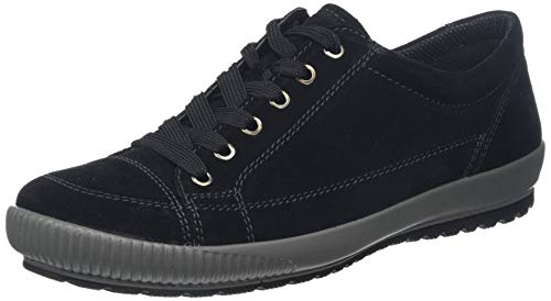 Legero TANARO-Sneaker, Damen Niedrig- Anderes Leder, Schwarz (Schwarz 00), 44 EU (10 UK)