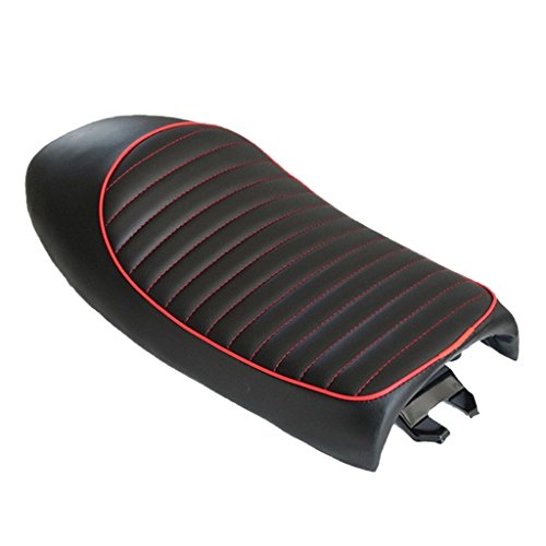 Sharplace gemütlich Schwarz Retro Stil SitzSattel für meisten Motorräder -Rennfahrer