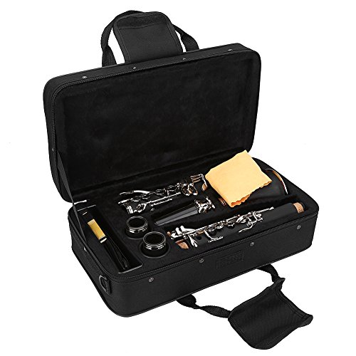 Klarinette, absteigende B-Ton-Bakelit-Klarinette mit Schilf-Reinigungstuch Holzblasinstrumente