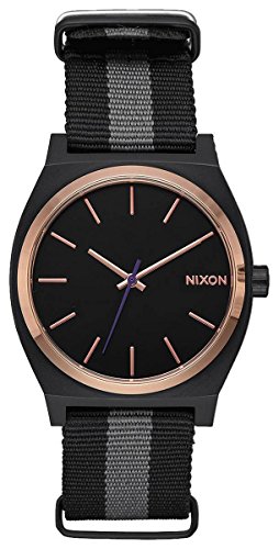 Nixon Unisex Erwachsene Digital Quarz Uhr mit Stoff Armband A045-2453-00
