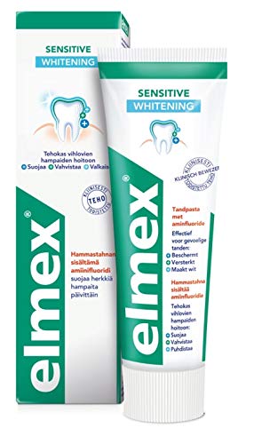 Elmex 6er Pack Zahnpasta - Sensitive Whitening - mit Aminfluorid für empfindliche Zähne - 75 ml
