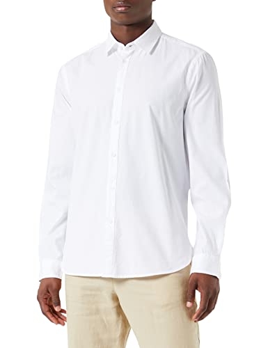 Sisley Herren 5elcsq01j Shirt, White 905, 46 EU