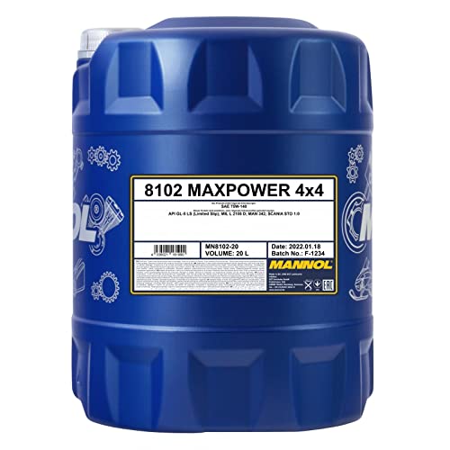 MANNOL Maxpower 4x4 75W-140 API GL 5 LS, 20 Liter