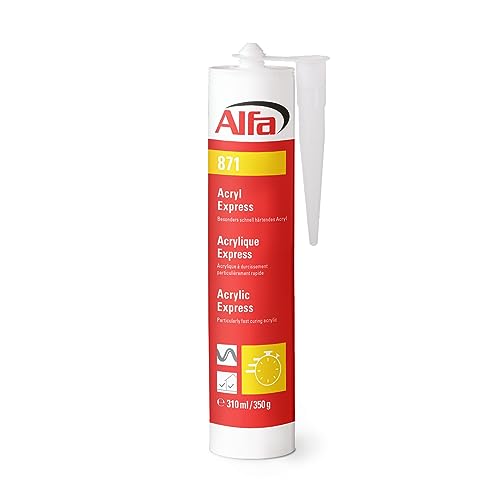20 x Alfa Acryl-Dichtstoff weiß 310 ml besonders schnell härtendes Maler-Acryl - nach 10 Minuten überstreichbar