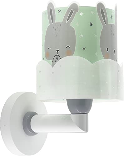 Dalber kinder Wandlampe, Kinderlampe Wandleuchte Wolken Baby Bunny Grün