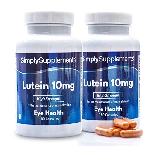 Lutein 10mg - Geeignet für Veganer - 360 Kapseln - SimplySupplements