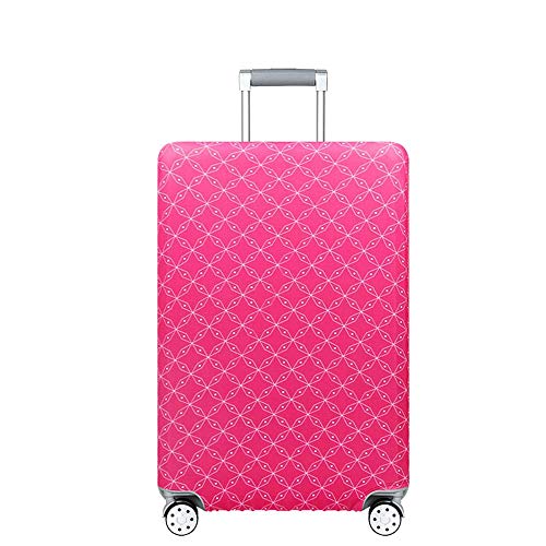 Elastisch Kofferschutzhülle Geometrisch Muster Kofferhülle Kofferschutz Kofferbezug Gepäck Luggage Cover mit Reißverschluss Rosa L 25-28 Zoll