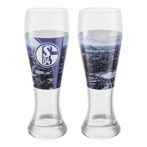 FC Schalke 04 Weizenbierglas 2er Set (transparent)
