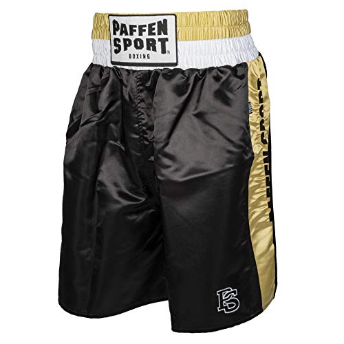 PAFFEN SPORT «PRO Mexican» Profi-Boxerhose; Farbe: Schwarz/Gold; Größe: L