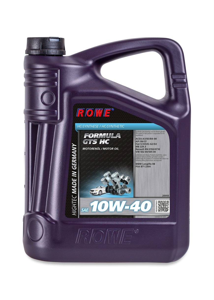 ROWE - 5 Liter HIGHTEC FORMULA GTS SAE 10W-40 HC Motorenöl - PKW Motoröl Leichtlaufmotorenöl