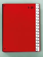 PAGNA Pultordner Color 1 - 31, auch für Überformate, numerisch 1-31, Polypropylen