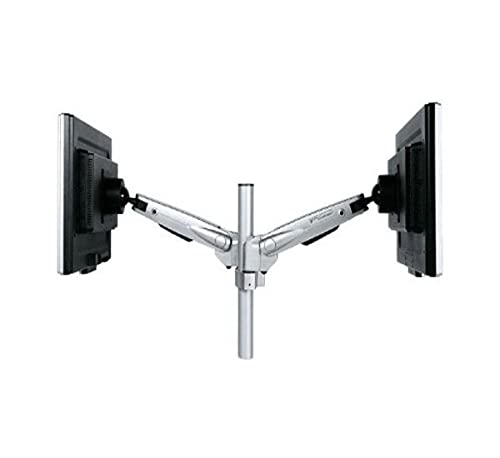 Dataflex 582 ViewMaster M5 Monitorarm (Tragkraft max. 2X 12kg, bis 61 cm (24 Zoll) Bildschirmdiagonale, VESA: MIS-D 75x75/100x100mm kompatibel) Silber
