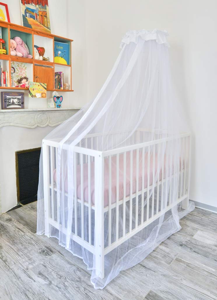 Fliegengitter Himmel für Babybett, transparent, mit Universal-Halterung