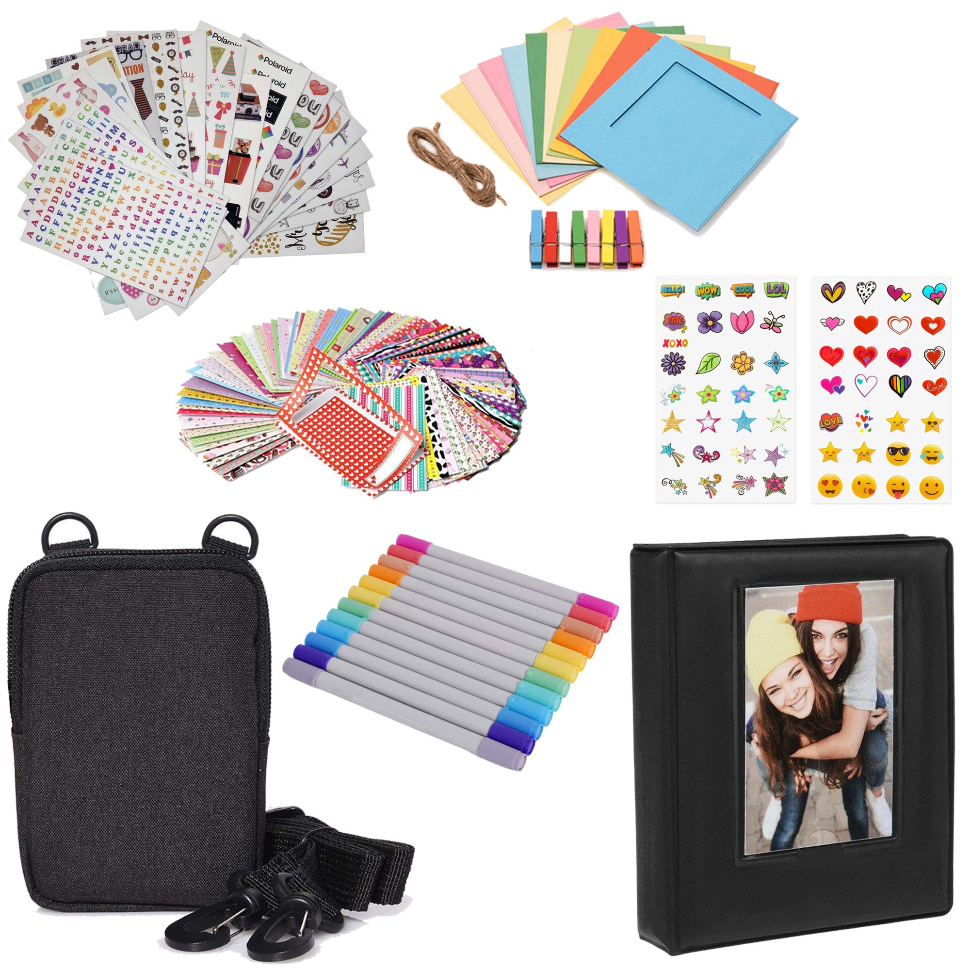 Zink Zubehör-Set für sofortiges Drucken mit Fotoalbum, Etui, Aufklebern, Markern