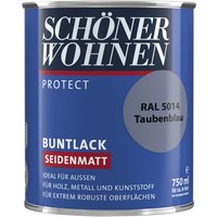 Profidur Buntlack 750 ml RAL 5014 Taubenblau Seidenmatt Schöner Wohnen