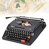 BEESOM Retro Schreibmaschinen, Vintage Schreibmaschine mechanisch,Schlanke und Langlebige Klassische Schreibmaschine für Schriftsteller, Literarische Retro-Sammlung Geschenk 30 * 30 * 10CM,Black