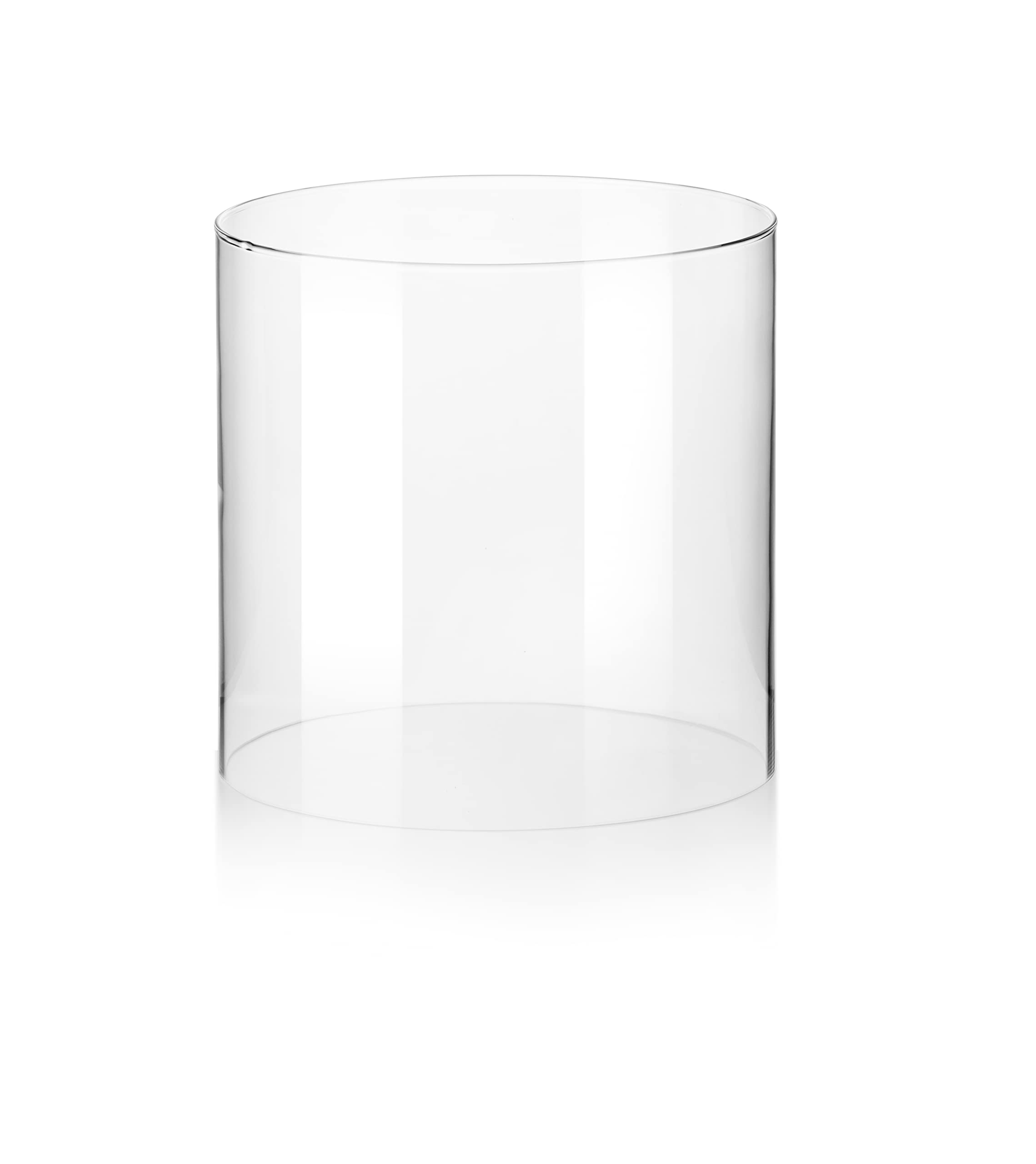 Glaszylinder ohne Boden für Windlicht | Verschiedene Größen von Varia Living | auch als Ersatzglas | für draußen und innen | offenes Glasrohr groß | transparent (Ø 24 cm | H 24 cm)
