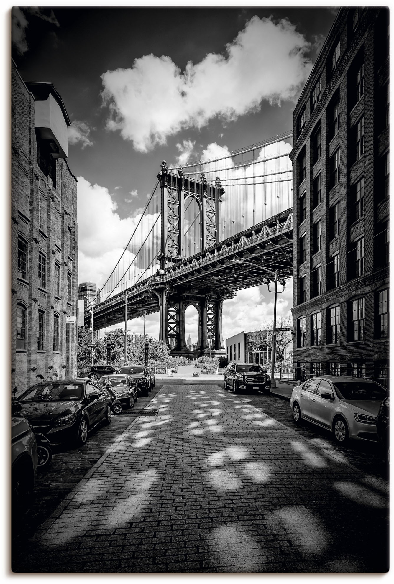 Artland Qualitätsbilder I Bild auf Leinwand Leinwandbilder Wandbilder 30 x 40 cm Städte Amerika Newyork Foto Schwarz Weiß B7NR New York Wall Street