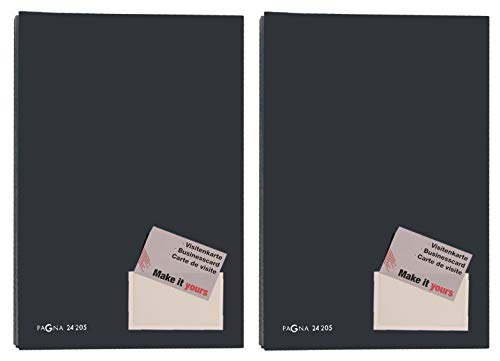 Pagna Unterschriftsmappe, 20-teilig, mit Color-Einband und dehnbarem Rücken (2X Schwarz)