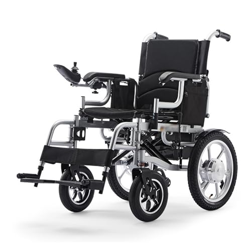 Tragbare Elektrorollstühle für Senioren Mobilität Scooter Bequemer Stuhl Travel WheelChair Erwachsene Motorisierter Rollstuhl,Black