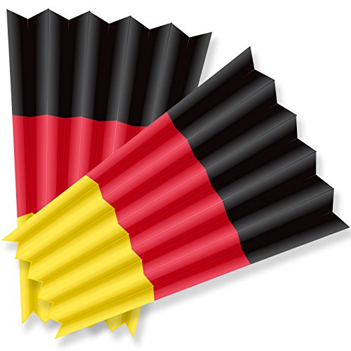 TATMOTIVE Klatschpappen - Fanklatschen - Klatschfächer Deutschland -10 Stück