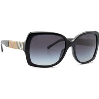Burberry Unisex BE4160 Sonnenbrille, Schwarz (Gestell: schwarz, Gläser: grau-verlauf 34338G), Large (Herstellergröße: 58)