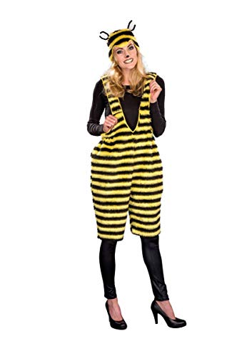 Generique - Süsse Biene-Damenkostüm Latzhose gelb-schwarz - XL