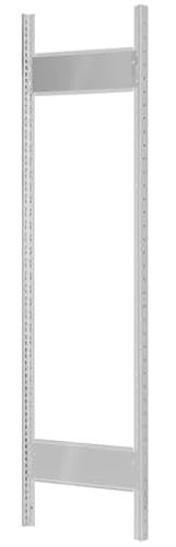 qpool24 MULTIplus T-Profil-Rahmen 1800x600 mm, RAL 7035 lichtgrau, 2 Tiefenriegel, unmontiert