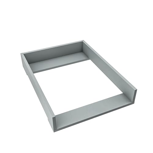 REGALIK Wickelaufsatz für Hemnes 500 IKEA 72cm x 50cm - Abnehmbar Wickeltischaufsatz für Kommode in Asche - Abgeschlossen mit ABS Material 1mm