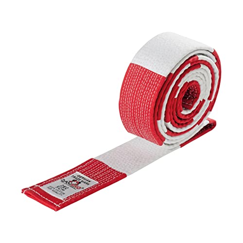DanRho Taekwondo Judo Karate Gürtel Budogürtel rot-weiß Gürtel rot weiß 5 cm 7. Dan