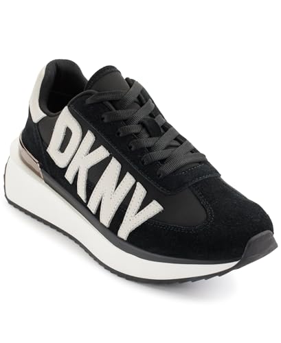 DKNY Damen Arlan Lace-Up Sneaker, Black, 38.5 EU