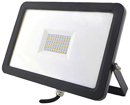 Pro Elec PEL00549 LED-Flutlicht, 50 W, 3500 Lu, 6000 K, IP65, Schwarz