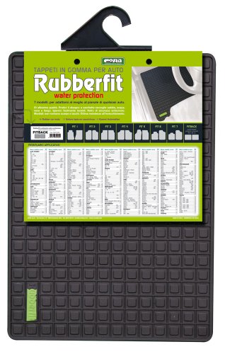 Cora Rubberfit 000134005 Gummi-Fußmatten für hinten, schwarz, 1 Paar