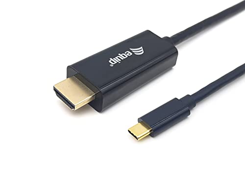 equip - Adapterkabel - USB-C männlich zu HDMI männlich - 2 m - Schwarz - unterstützt 4K 30 Hz (3840 x 2160), unterstützt 2K 144 Hz (2560 x 1440), 1080p240Hz (1920 x 1200) support