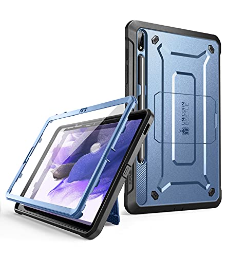 SUPCASE Hülle für Samsung Galaxy Tab S7 FE 12.4 Zoll 2021 Bumper Case 360 Grad Schutzhülle Robust Cover [Unicorn Beetle PRO] mit Displayschutz und S Pen Halter (SM-T730 / SM-T736B) (Blau)