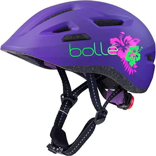 bollé Unisex Jugend Stance Junior fahrradhelm, Purple Flower Matte, XS