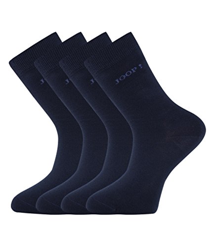 Joop Damen Socken Strümpfe Biobaumwolle Basic Soft 4er Pack (2x2erPack) (35-38, Navy)