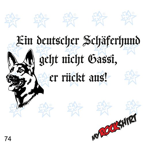 myrockshirt Spruch EIN Deutscher Schäferhund geht Nicht Gassi, er rückt aus Wandtattoo Auto Aufkleber 60 cm