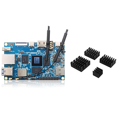 Tyuooker FüR 5B 4G RAM+32G EMMC Development Board 8 Core 64 Bit Prozessor Programmier-Motherboard mit KüHlköRper