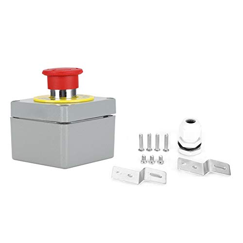 Schaltkasten 1-Tasten-Not-Aus-Steuerungsbox IP66,Staubdicht Wasserdicht(80 * 75 * 60)