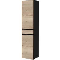 OPTIFIT Beistellschrank 'OPTIpremio 2510clarus' braun, schwarz 40 x 178,7 x 35 cm