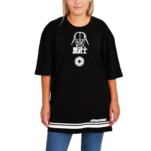 Elbenwald Star Wars T-Shirt Oversize mit Join The Dark Side Motiv für Herren Damen Unisex Baumwolle schwarz - XXL